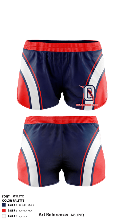 Oakland Middle School Cross Country 8069349 Track Shorts - 1