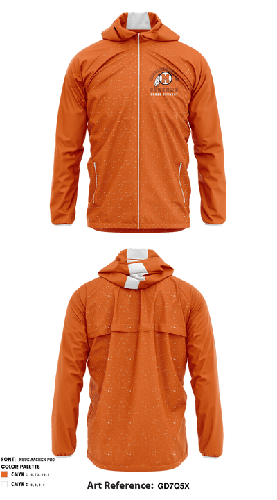 Middleboro High School Cross Country 76119935 Windbreaker - 1