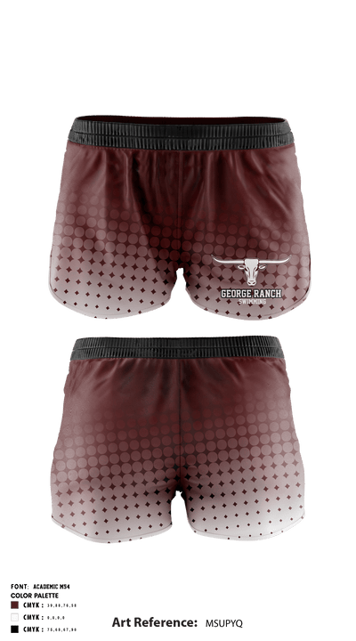 George Ranch High School Swimming 18694382 Women's Shorts - 1