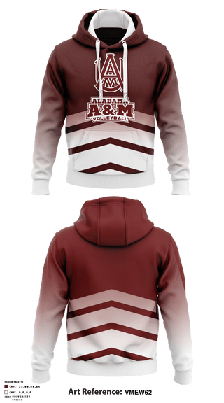 Hoodie, Alabama A & M Volleyball, Women's Volleyball, Teamtime, Team time, sublimation, custom sports apparel, team uniforms, spirit wear, spiritwear, sports uniforms, custom shirts, team store, custom team store, fundraiser sports, apparel fundraiser