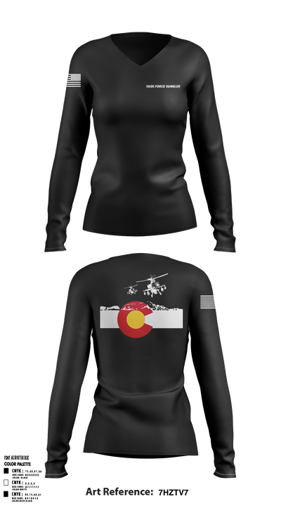 TASK FORCE GAMBLER 37330374 Women's Long Sleeve V-neck Shirt - 1