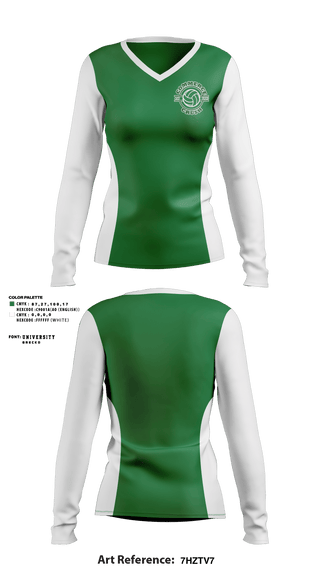 Women's Long Sleeve Vneck Shirt, Commerce Crush, Women's Volleyball, Teamtime, Team time, sublimation, custom sports apparel, team uniforms, spirit wear, spiritwear, sports uniforms, custom shirts, team store, custom team store, fundraiser sports, apparel fundraiser