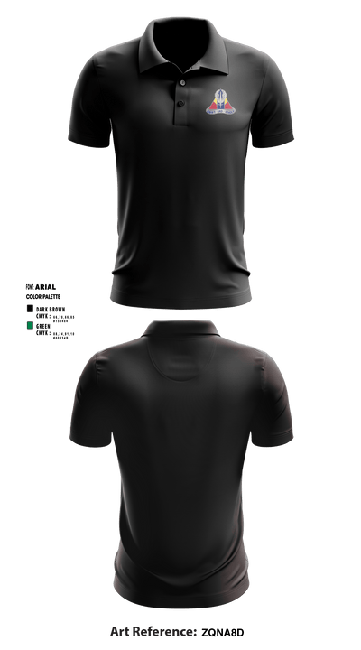 D Co 2-13th AVN REGT 26702152 Short Sleeve Performance Polo - 3
