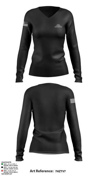 Women's Long Sleeve Vneck Shirt, , National Guard, Teamtime, Team time, sublimation, custom sports apparel, team uniforms, spirit wear, spiritwear, sports uniforms, custom shirts, team store, custom team store, fundraiser sports, apparel fundraiser