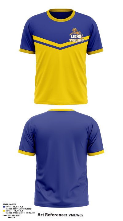 West Islip High School Track 41983012 Short Sleeve Performance Shirt - 1
