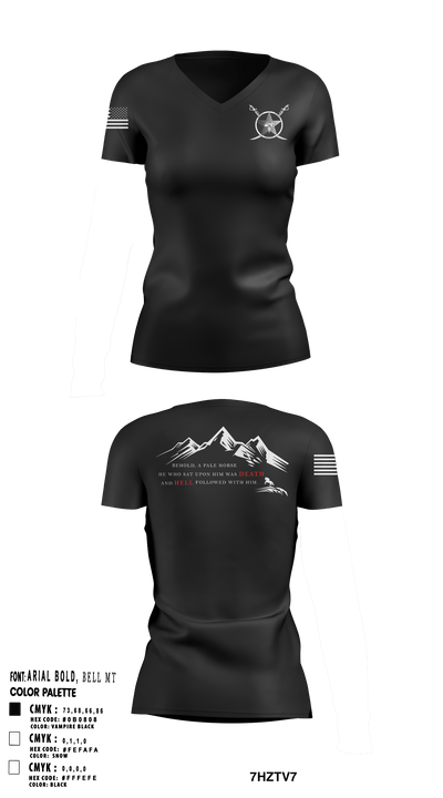 Apache 92851874 Women's Short Sleeve V-neck Shirt - 1