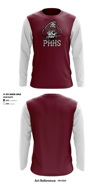 Piedmont Hills High School Swimming 89649821 Long Sleeve Performance Shirt - 1