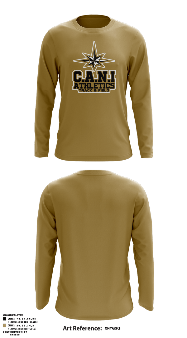 Long Sleeve Performance Shirt, C.A.N.I Athletics Track & Field, Track & Field, Teamtime, Team time, sublimation, custom sports apparel, team uniforms, spirit wear, spiritwear, sports uniforms, custom shirts, team store, custom team store, fundraiser sports, apparel fundraiser