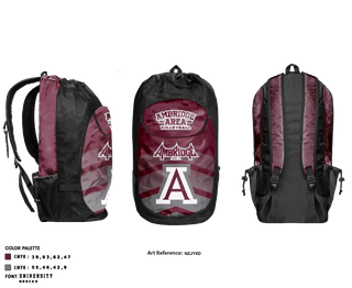 Gear Bag, Ambridge Area Senior High School Volleyball, Men's Volleyball, Teamtime, Team time, sublimation, custom sports apparel, team uniforms, spirit wear, spiritwear, sports uniforms, custom shirts, team store, custom team store, fundraiser sports, apparel fundraiser