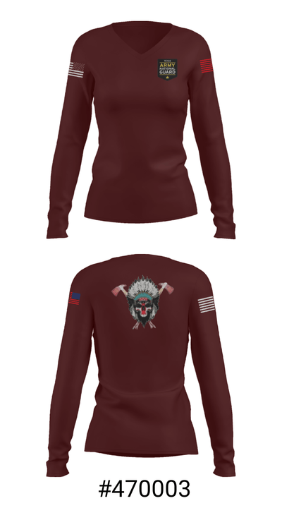 Apache 10748553 Women's Long Sleeve V-neck Shirt - 36