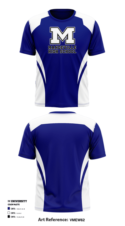 Mandeville High School Swimming 13518128 Short Sleeve Performance Shirt - 1