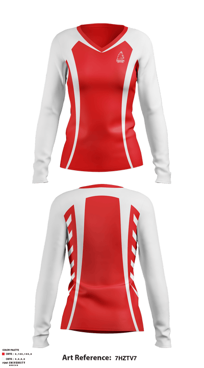 Germantown High School Soccer 20087610 Women's Long Sleeve V-neck Shirt - 1
