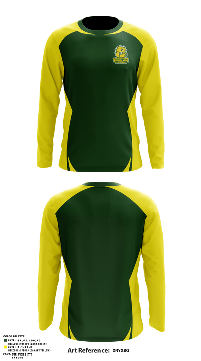 Wilberforce University Basketball 73208937 Long Sleeve Performance Shirt - 1