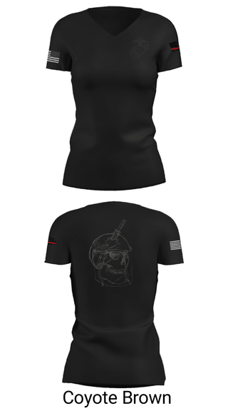 Women's Short Sleeve Vneck Shirt, , Marines, Teamtime, Team time, sublimation, custom sports apparel, team uniforms, spirit wear, spiritwear, sports uniforms, custom shirts, team store, custom team store, fundraiser sports, apparel fundraiser