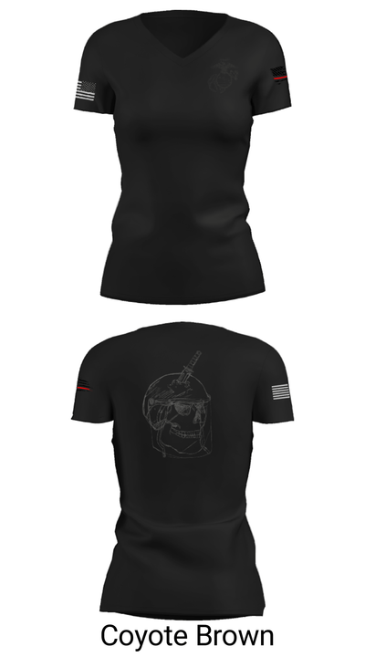 MCAS Yuma Brig 30279890 Women's Short Sleeve V-neck Shirt - 20
