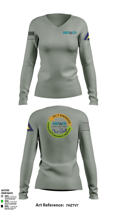 HEPACO Norfolk 83165627 Women's Long Sleeve V-neck Shirt - 2