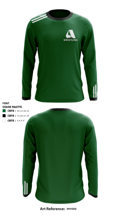 Aiea High School Wrestling 79734780 Long Sleeve Rash Guard Shirt - 1