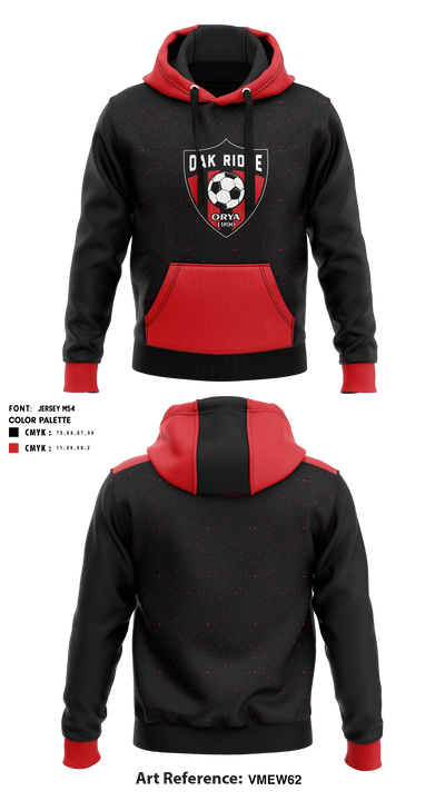 Oak Ridge Youth Association Soccer 89748259 Hoodie - 1