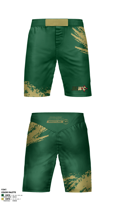 Badlands Badgers Wrestling Club 25990091 Fight Shorts - 2