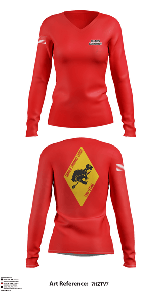 Women's Long Sleeve Vneck Shirt, , Army, Teamtime, Team time, sublimation, custom sports apparel, team uniforms, spirit wear, spiritwear, sports uniforms, custom shirts, team store, custom team store, fundraiser sports, apparel fundraiser
