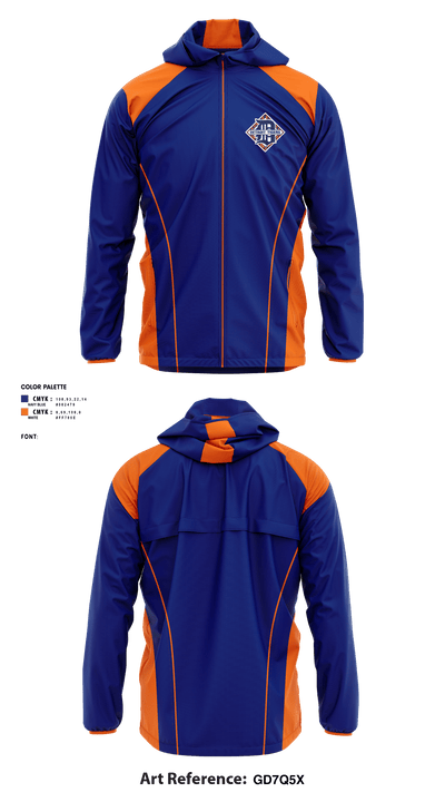 Delhi Minor Baseball Association 93957049 Windbreaker - 1