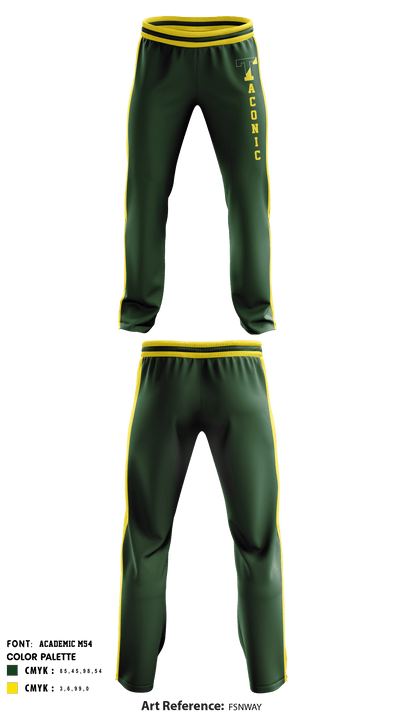 Taconic High School Volleyball 26091009 Sweatpants - 2
