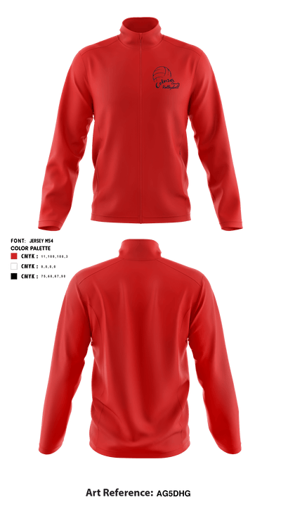 Colusa High School Volleyball 88435722 Fleece Jacket - 1