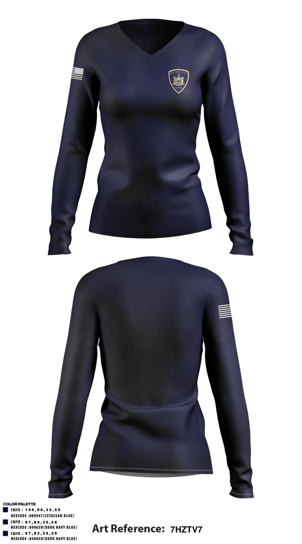 Women's Long Sleeve Vneck Shirt, , Police, Teamtime, Team time, sublimation, custom sports apparel, team uniforms, spirit wear, spiritwear, sports uniforms, custom shirts, team store, custom team store, fundraiser sports, apparel fundraiser