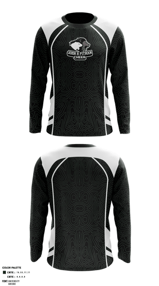 Long Sleeve Performance Shirt, John H Pitman High School Cheer, School Spirit Store, Teamtime, Team time, sublimation, custom sports apparel, team uniforms, spirit wear, spiritwear, sports uniforms, custom shirts, team store, custom team store, fundraiser sports, apparel fundraiser