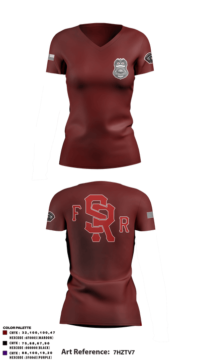 71st Battalion 72308651 Women's Short Sleeve V-neck Shirt - 1