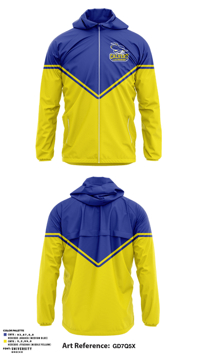 Calvert High School Lacrosse 53114333 Windbreaker - 1