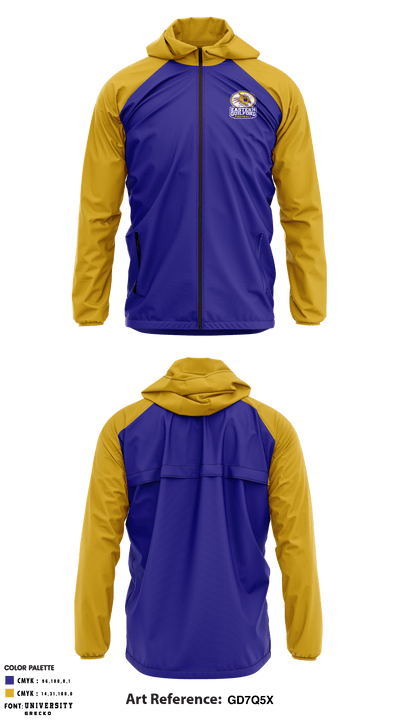 Eastern Guilford Middle School Football 69823464 Windbreaker - 1