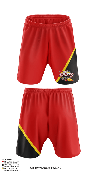 Killeen-Cove Chiefs 26950723 Athletic Shorts With Pockets - 1