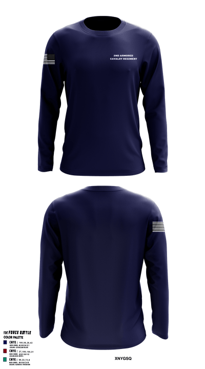 2nd Armored Cavalry Regiment 94147426 Long Sleeve Performance Shirt - 1
