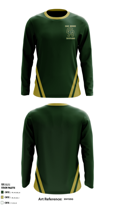 Overlook Middle School 57370045 Long Sleeve Performance Shirt - 1