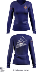 Station 10 68333020 Women's Long Sleeve V-neck Shirt - 2