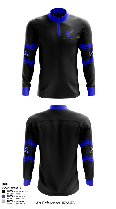 Central High School Track & Field 51532384 Quarter Zip Jacket - 1