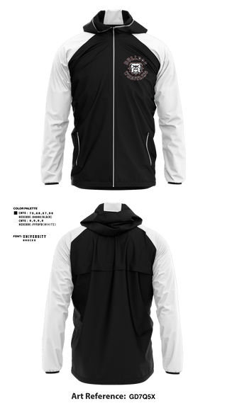 Windbreaker, Bulldog Wrestling Club, Wrestling, Teamtime, Team time, sublimation, custom sports apparel, team uniforms, spirit wear, spiritwear, sports uniforms, custom shirts, team store, custom team store, fundraiser sports, apparel fundraiser