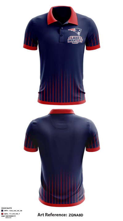 Lake Brantley High School Golf 83071924 Short Sleeve Performance Polo - 1