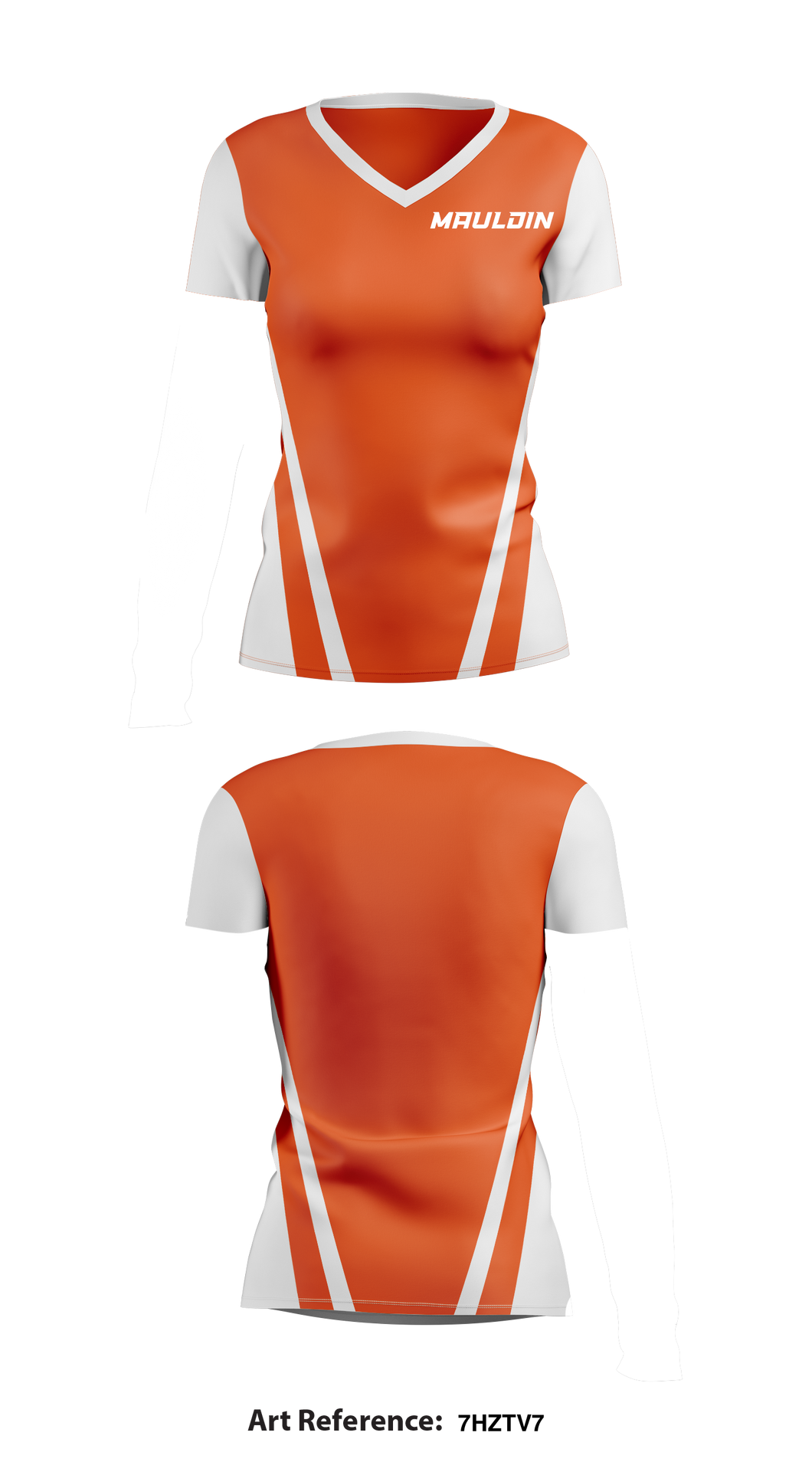 Mauldin lacrosse 46153192 Women's Short Sleeve V-neck Shirt - 1