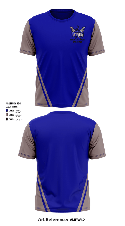 Mount Vernon High School Baseball 61744643 Short Sleeve Performance Shirt - 1