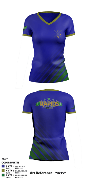 Women's Short Sleeve Vneck Shirt, Yellowstone Rapids Track, Track & Field, Teamtime, Team time, sublimation, custom sports apparel, team uniforms, spirit wear, spiritwear, sports uniforms, custom shirts, team store, custom team store, fundraiser sports, apparel fundraiser