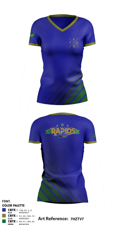 Yellowstone Rapids Track 62906431 Women's Short Sleeve V-neck Shirt - 3