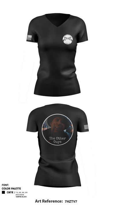 933rd MP Co 61341581 Women's Short Sleeve V-neck Shirt - 1