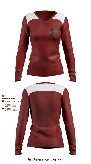 Women's Long Sleeve Vneck Shirt, Vandetta (Brimhall), Softball, Teamtime, Team time, sublimation, custom sports apparel, team uniforms, spirit wear, spiritwear, sports uniforms, custom shirts, team store, custom team store, fundraiser sports, apparel fundraiser