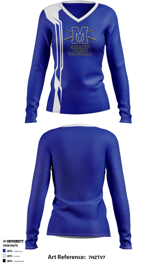 Women's Long Sleeve Vneck Shirt, McCallum High School women's volleyball, Women's Volleyball, Teamtime, Team time, sublimation, custom sports apparel, team uniforms, spirit wear, spiritwear, sports uniforms, custom shirts, team store, custom team store, fundraiser sports, apparel fundraiser