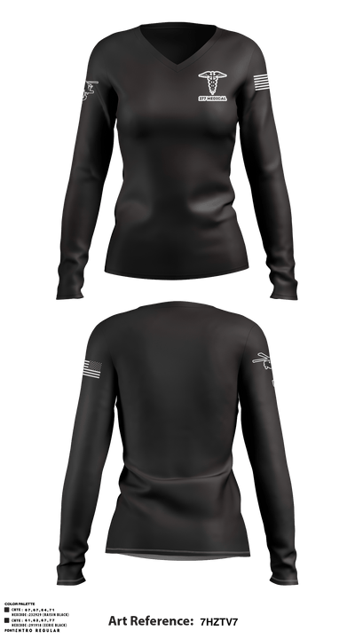 277 medical 81065928 Women's Long Sleeve V-neck Shirt - 1