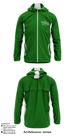 Windbreaker, Long Branch Green Wave, Football, Teamtime, Team time, sublimation, custom sports apparel, team uniforms, spirit wear, spiritwear, sports uniforms, custom shirts, team store, custom team store, fundraiser sports, apparel fundraiser