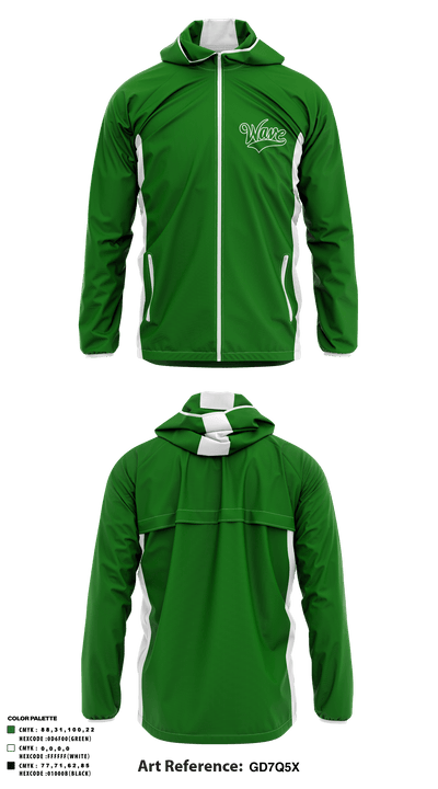 Long Branch Green Wave 8624589 Windbreaker - 1