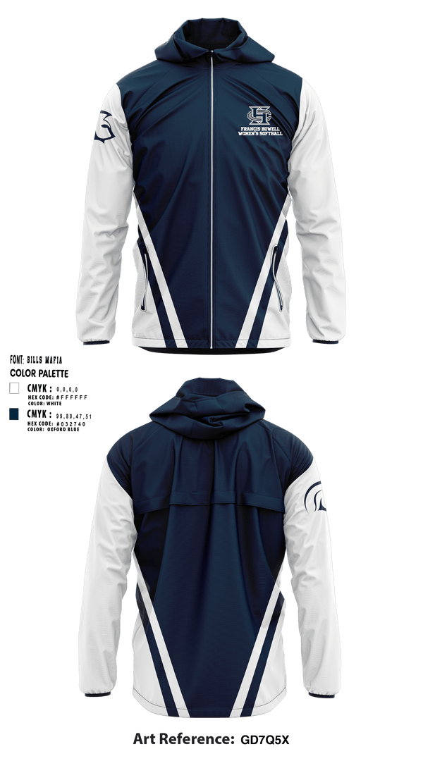 Windbreaker, Francis Howell Central High School Softball, Softball, Teamtime, Team time, sublimation, custom sports apparel, team uniforms, spirit wear, spiritwear, sports uniforms, custom shirts, team store, custom team store, fundraiser sports, apparel fundraiser